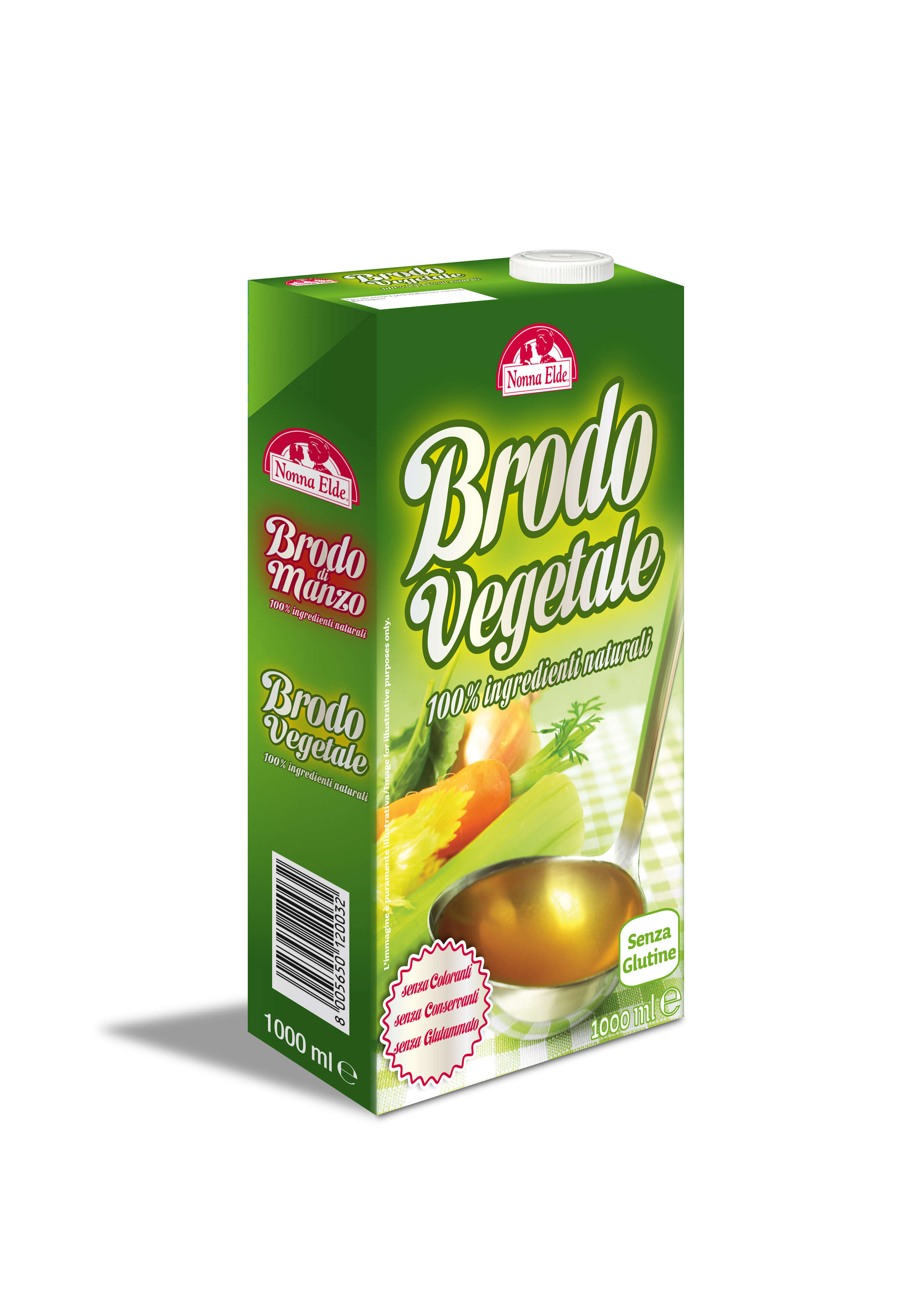 Brodo pronto Vegetale senza glutammato e senza glutine 1 lt